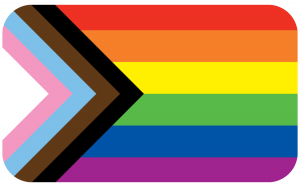 Progress Rainbow Pride Flag with rounded edges